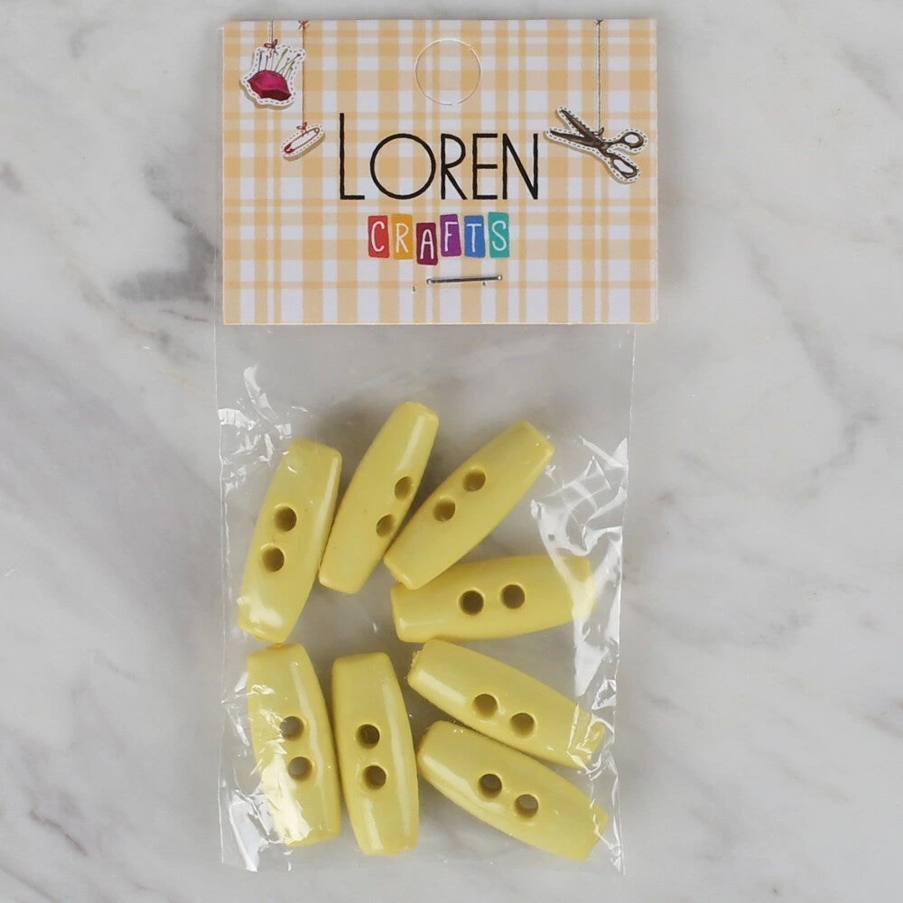 Loren Crafts Sarı 8 Li Çoban Düğmesi - 67