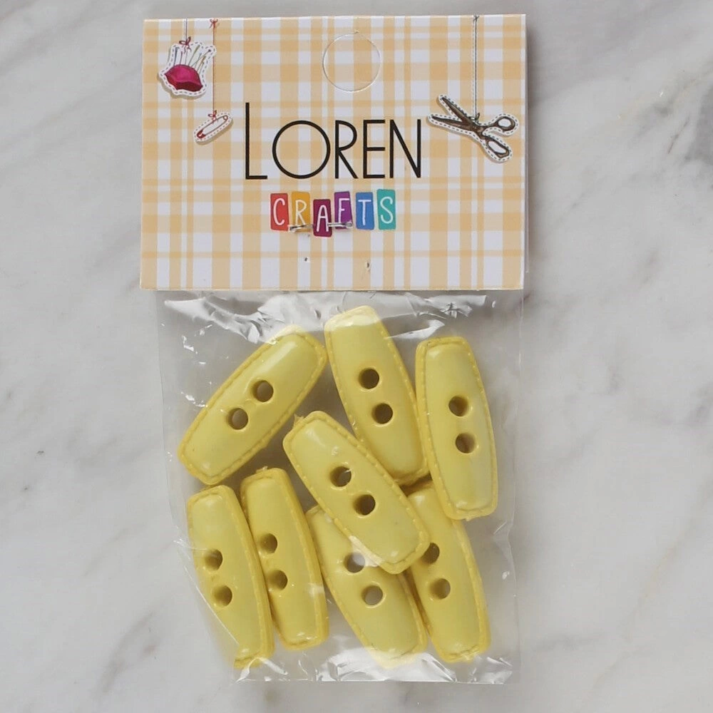 Loren Crafts Sarı 8 Li Çoban Düğmesi - 77