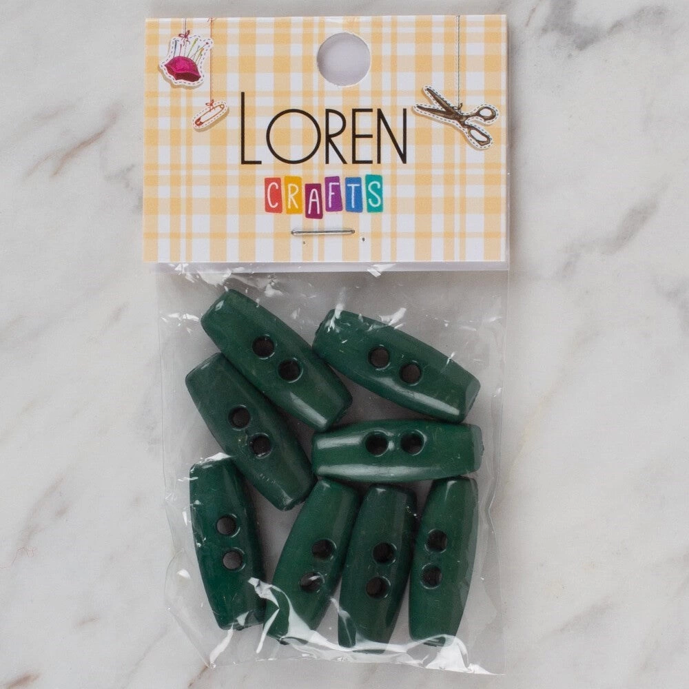 Loren Crafts Yeşil 8 Li Çoban Düğmesi - 64