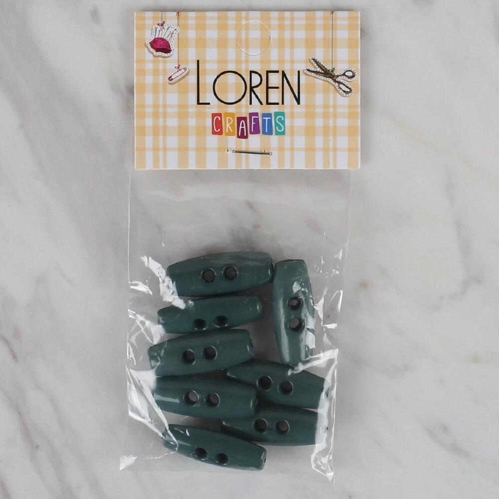 Loren Crafts Yeşil 8 Li Çoban Düğmesi - 65