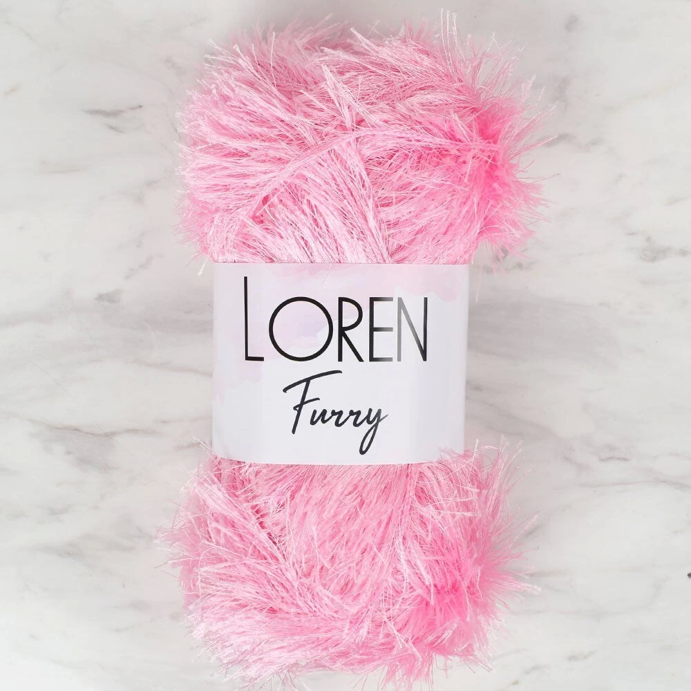 Loren Furry Pembe El Örgü İpi - RF014 - 34049