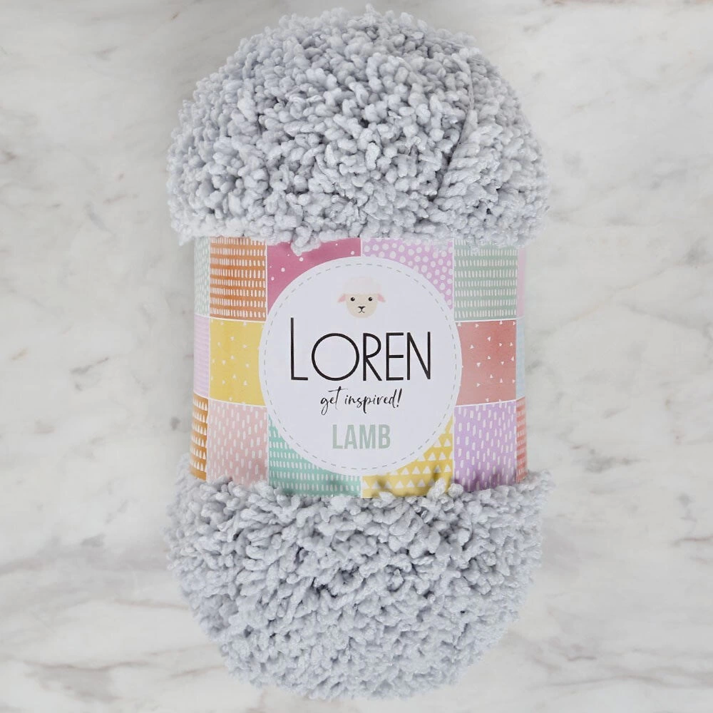 Loren Lamb Açık Gri El Örgü İpi - R044