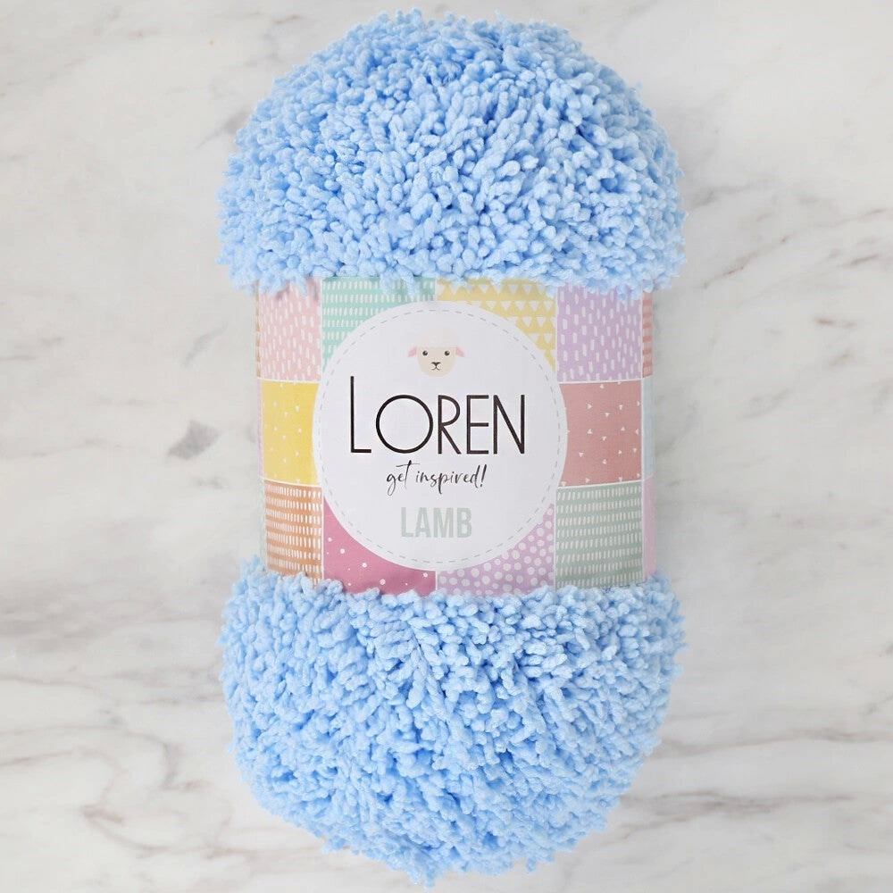 Loren Lamb Bebe Mavi El Örgü İpi - R040