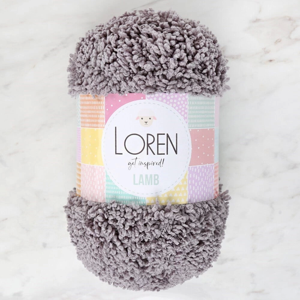 Loren Lamb Gri El Örgü İpi - R025