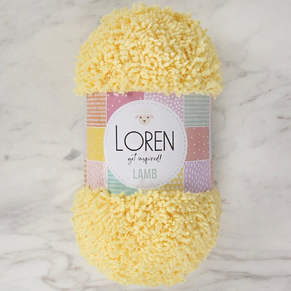 Loren Lamb Sarı El Örgü İpi - R031