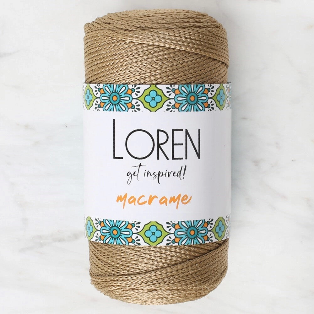 Loren Macrame Sütlü Kahve El Örgü İpi - Rm 041 - 34328