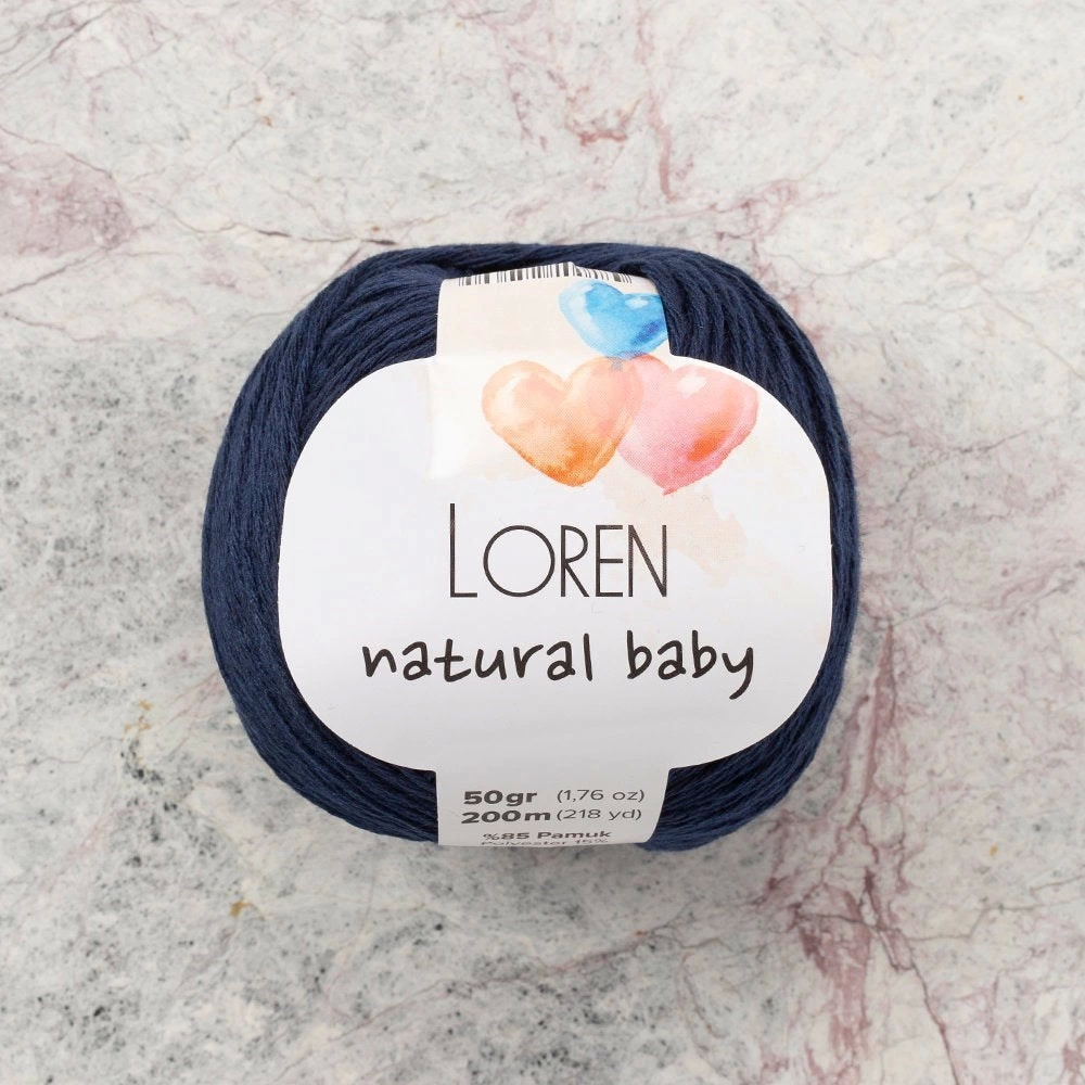 Loren Natural Baby Lacivert El Örgü İpi - R005 - 33940