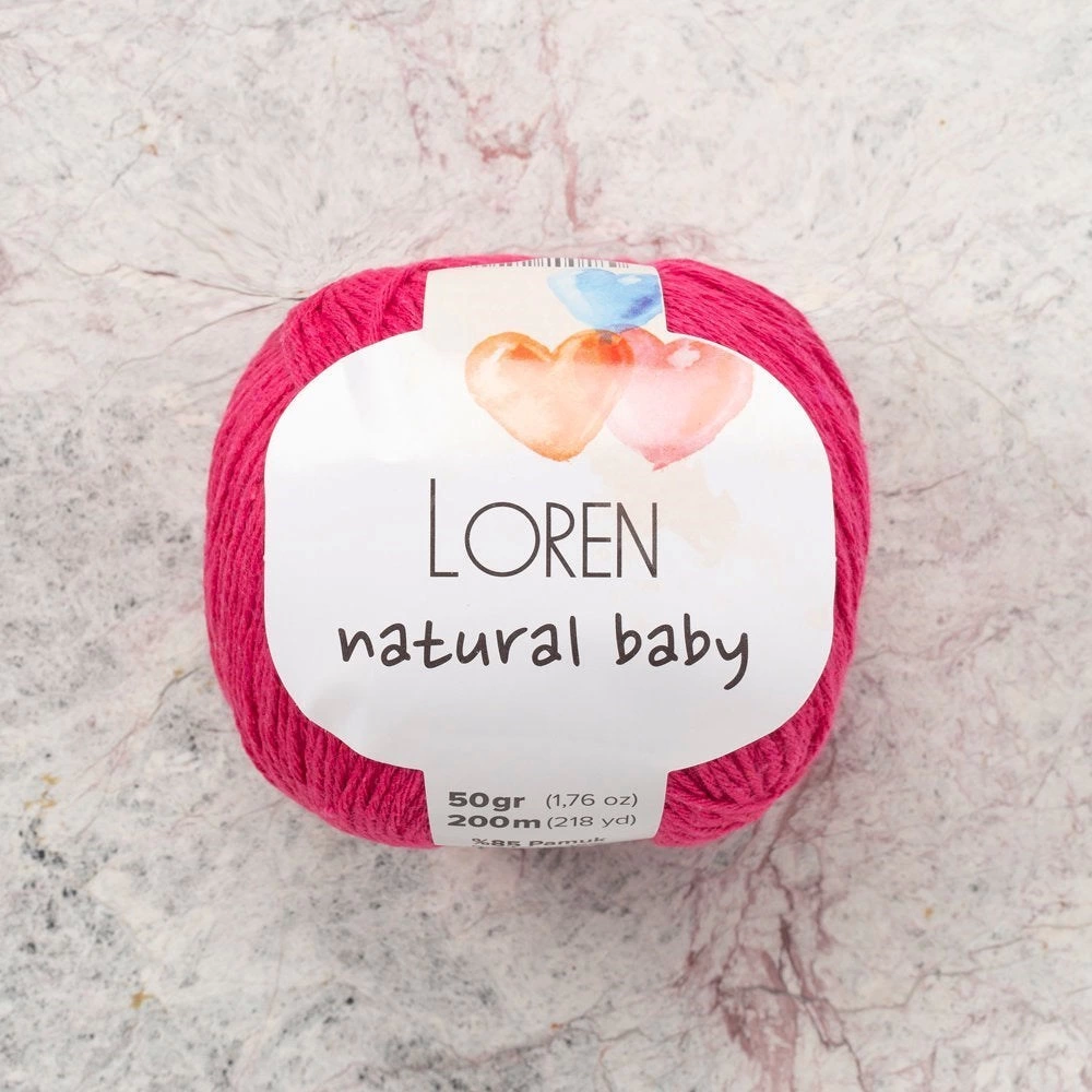 Loren Natural Baby Pembe El Örgü İpi - R095 - 33928