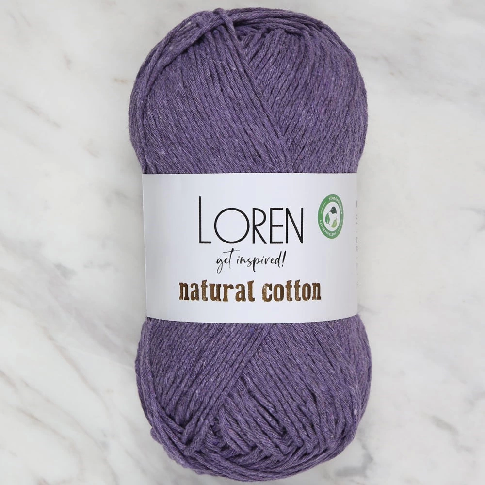 Loren Natural Cotton Mor El Örgü İpi - R093