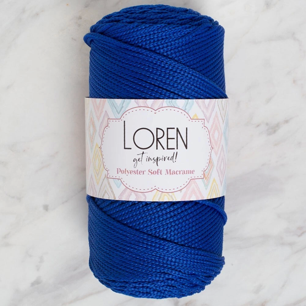 Loren Polyester Soft Macrame Saks Mavisi El Örgü İpi - Lm029 - 34435