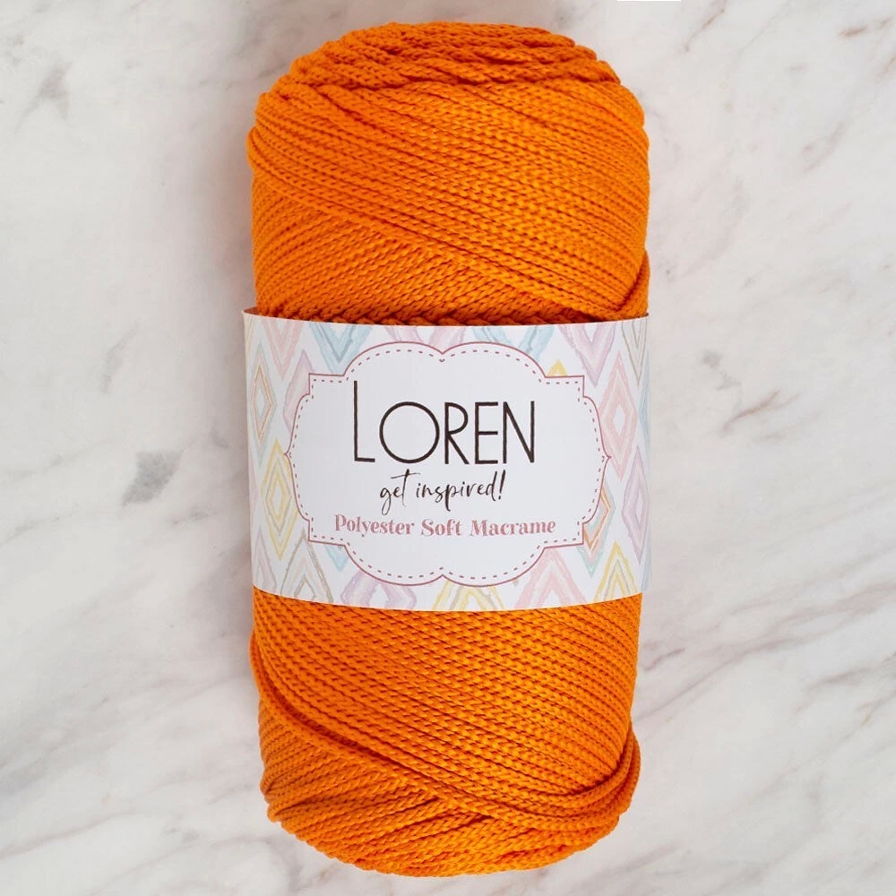 Loren Polyester Soft Macrame Turuncu El Örgü İpi - Lm011 - 34430