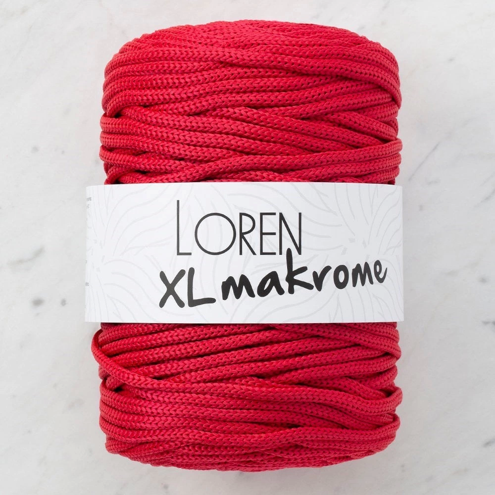 Loren Xl Makrome Kırmızı El Örgü İpi - R048 - 33714