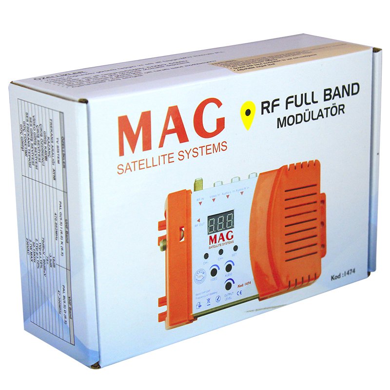 MAG 1474 AV GİRİŞLİ LED EKRANLI RF FULL BAND MODÜLATÖR (4620)