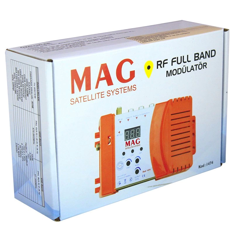 Mag 1474 Av Girişli Led Ekranlı Rf Full Band Modülatör