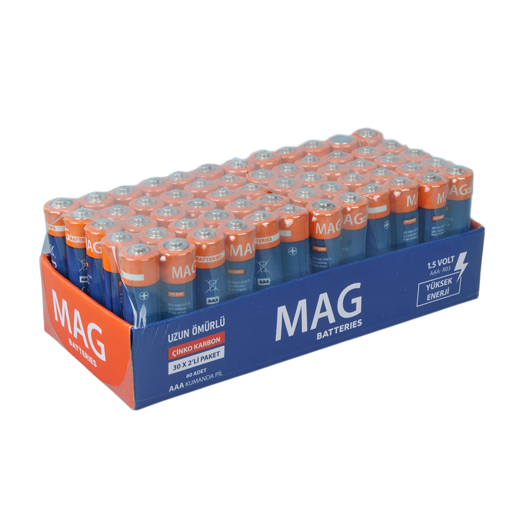 Mag Batteries Mg-26172 Karbon çi̇nko Aaa 60li İnce Kalem Kumanda Pi̇li̇