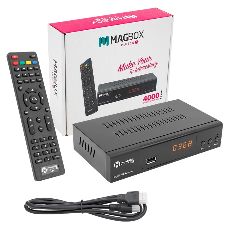 Magbox Pluton S Tkgsli Yeni Model Kasalı Full Hd Uydu Alıcısı Scart+hdhdmı Kablo Dahil