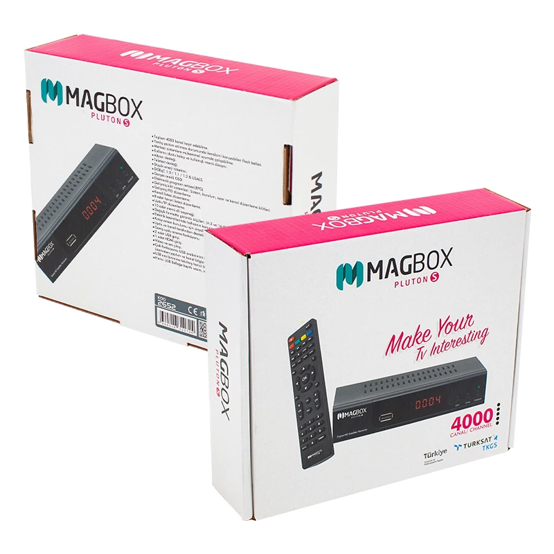 Magbox Pluton S Tkgsli Yeni Model Kasalı Full Hd Uydu Alıcısı Scart+hdhdmı Kablo Dahil