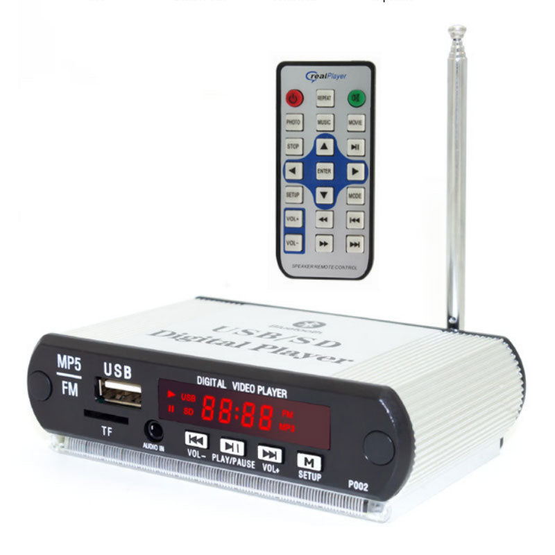 MAGICVOICE SS-105 MP5 USB/SD/MMC/BLUETOOTH KUMANDALI OTO TEYP ÇEVİRİCİ KASALI MODEL (5V/12V) (4620)