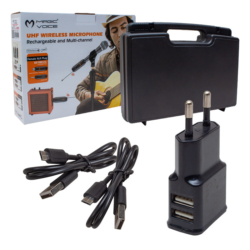 Magicvoice Mv-19590 Uhf Gi̇tar Ti̇p Kablosuz Mi̇krofon üçlü Set