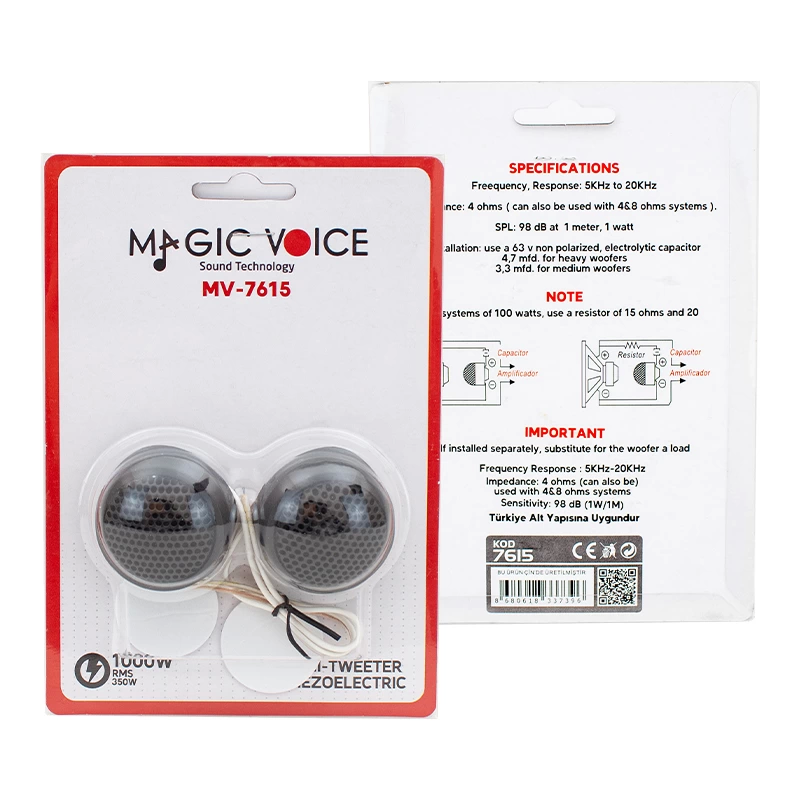 Magıcvoıce Mv-7615 100 Watt 4 Ohm Oto Tweeter