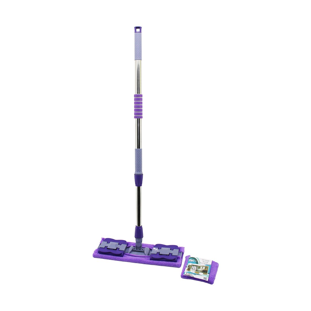 Mandalli Yüzey Temi̇zli̇k Palet Mop M.fi̇ber Paspas - Yedekli̇ Duvar Si̇lme Mop Metal Uzayan Sap=70-107cm- 360°