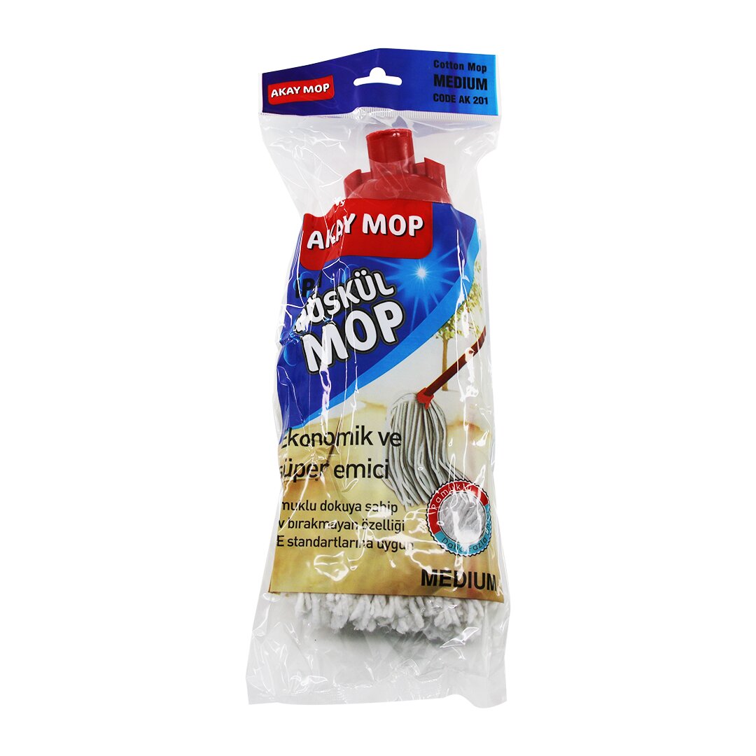 Medium örgülü ipli  püskül pamuk mop