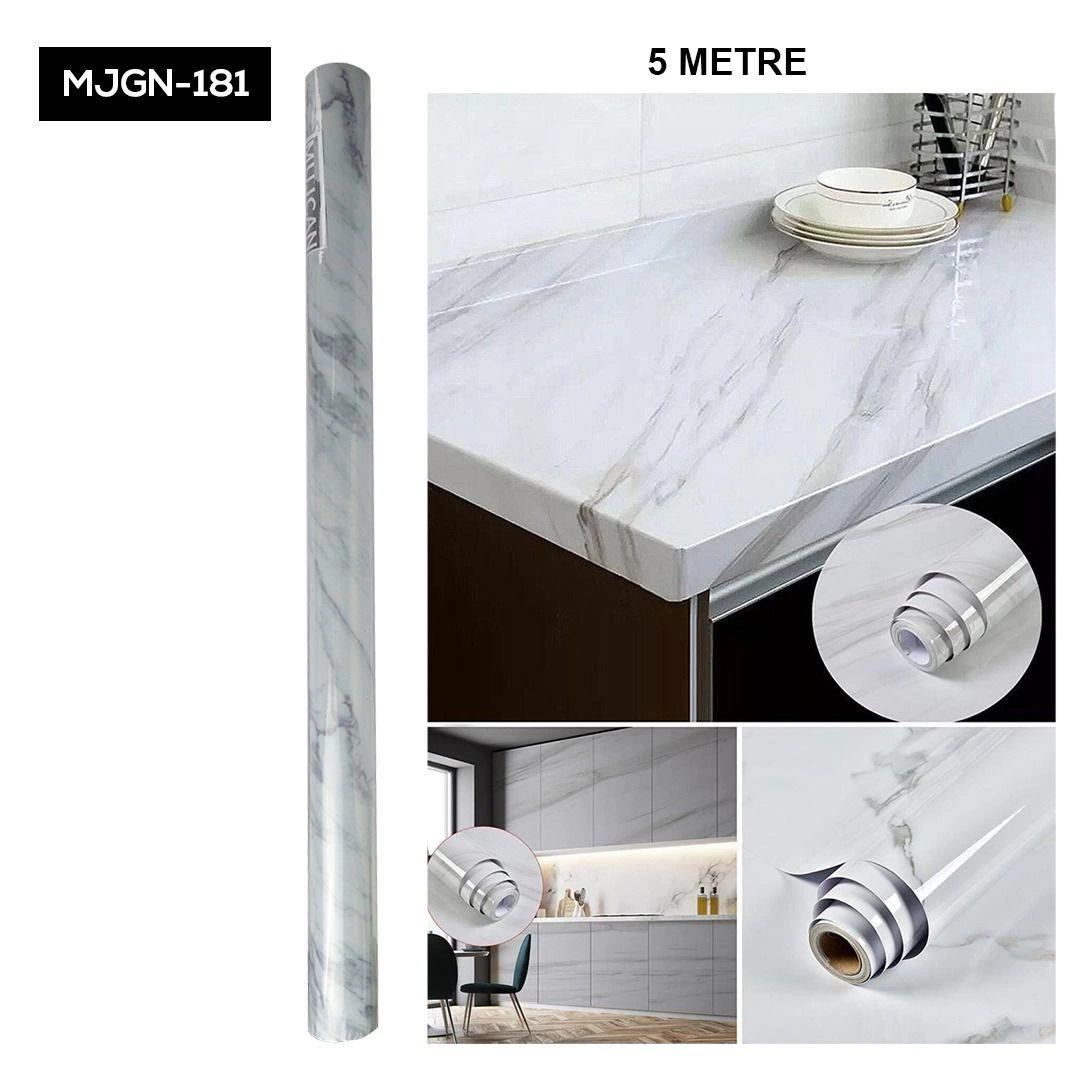 Mermer Desen Folyo Beyaz