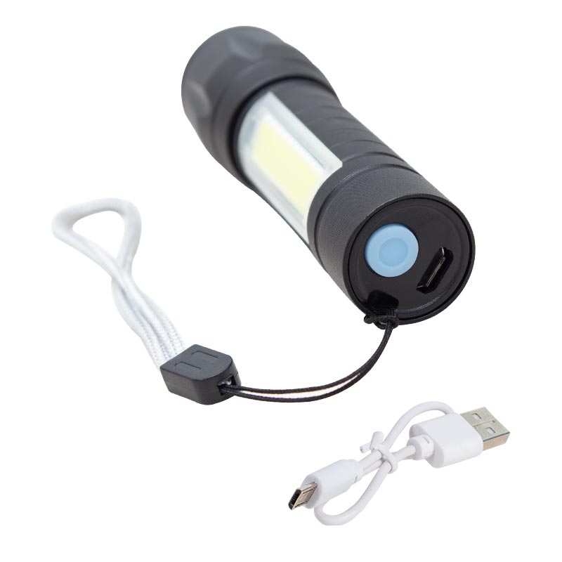 Metal Flashlight Power Ledli̇ şarjli El Feneri̇