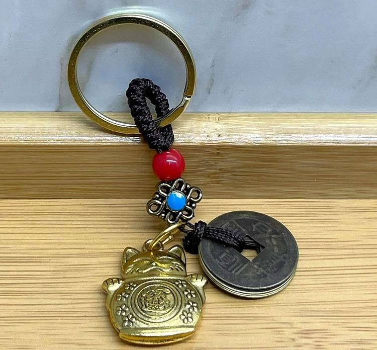 Metal Şans Ve Bereket Kedisi Anahtarlık Alk4453