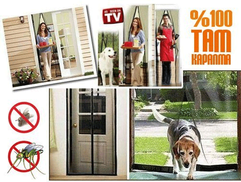 Mıknatıslı Kapı Sineklik Tülü-krem