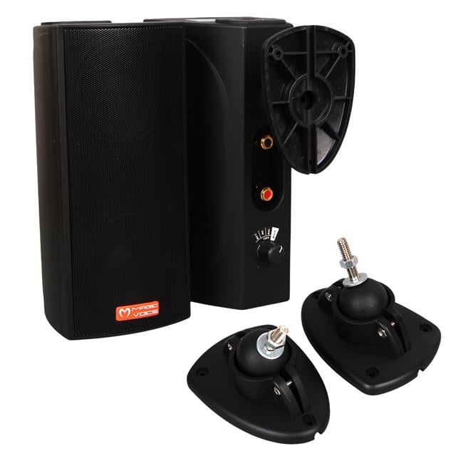 MV-19 2x7.5 CM 40 Watt Komütatörlü Hat Trafolu Siyah Sütun Hoparlör
