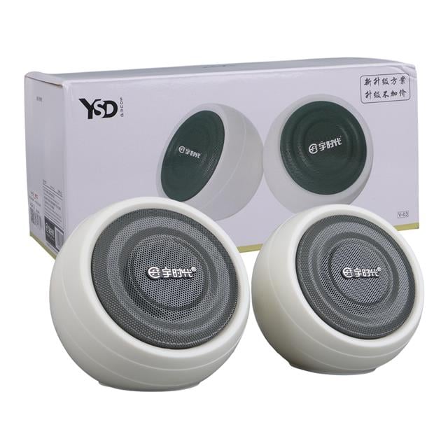 1+1 USB AUX Oval Multımedia Ses Sistemi Speaker - Hoparlör 2X3Watt
