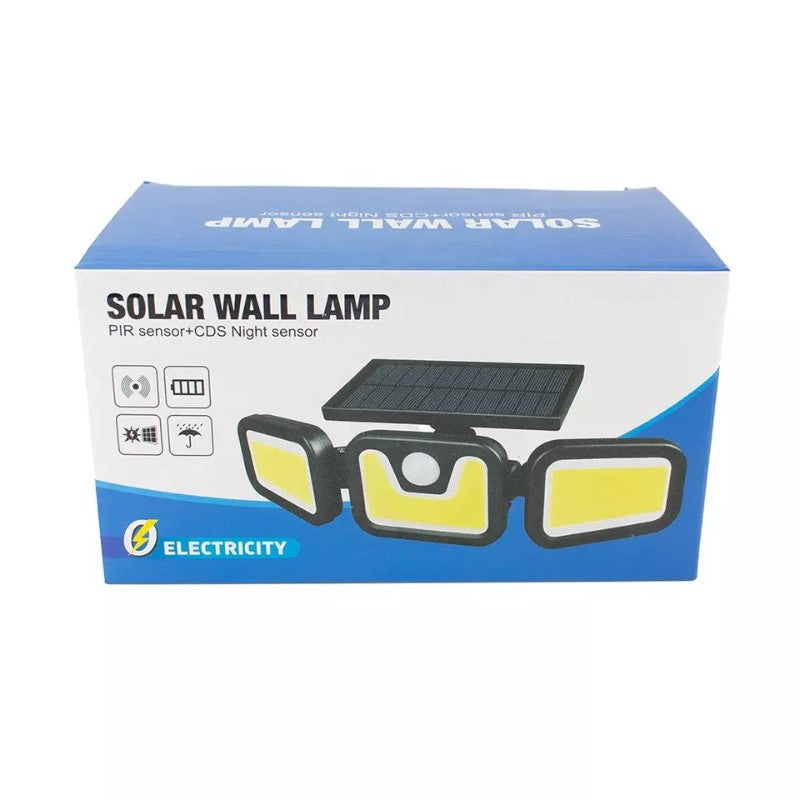 Mx-w771b Sensörlü 3 Modlu 90 Cob Ledli̇ Solar Aydinlatmali Duvar Lambasi