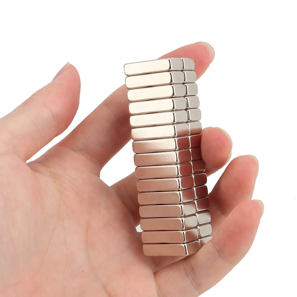 50 Adet 20x10x5 Mm Neodyum Magnet N35 Güçlü Mıknatıs Köşeli Ve Dayanıklı Nikel Kaplama