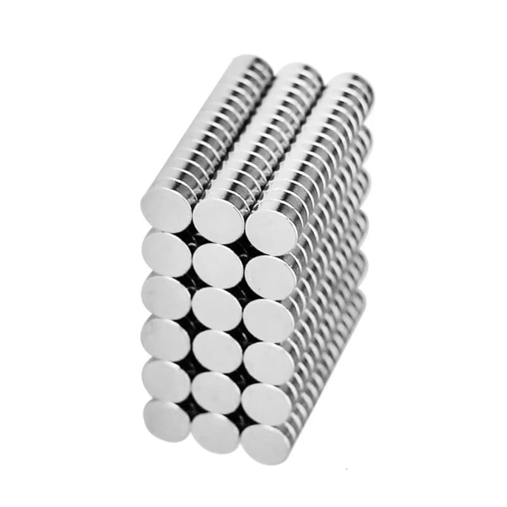 100 Adet 8x3mm Yuvarlak Neodyum Mıknatıs Güçlü Nikel Kaplamalı Kaliteli Dayanıklı Magnet