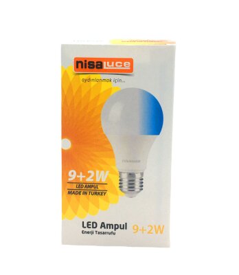 NİSALUCE EAMP-074/BM 9+2W E27 BEYAZ-MAVİ LED AMPUL (4620)