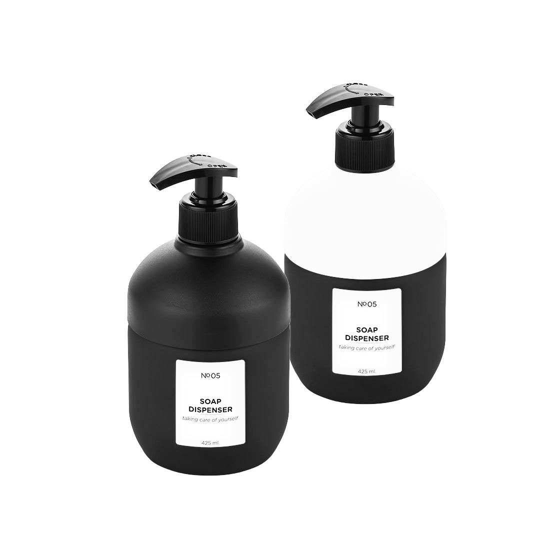 No-05 Si̇yah Beyaz Cool Cam Sivi Sabunluk 425ml