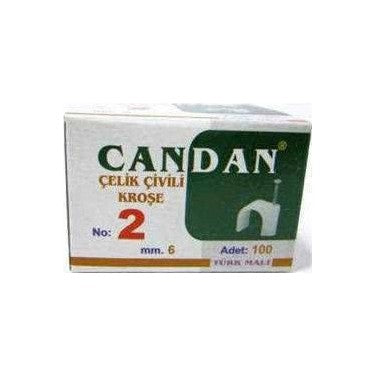 No-2 6mm 100 Parça çi̇vi̇li̇ Kroşe