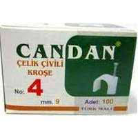 No-4 9mm 100 Parça çi̇vi̇li̇ Kroşe
