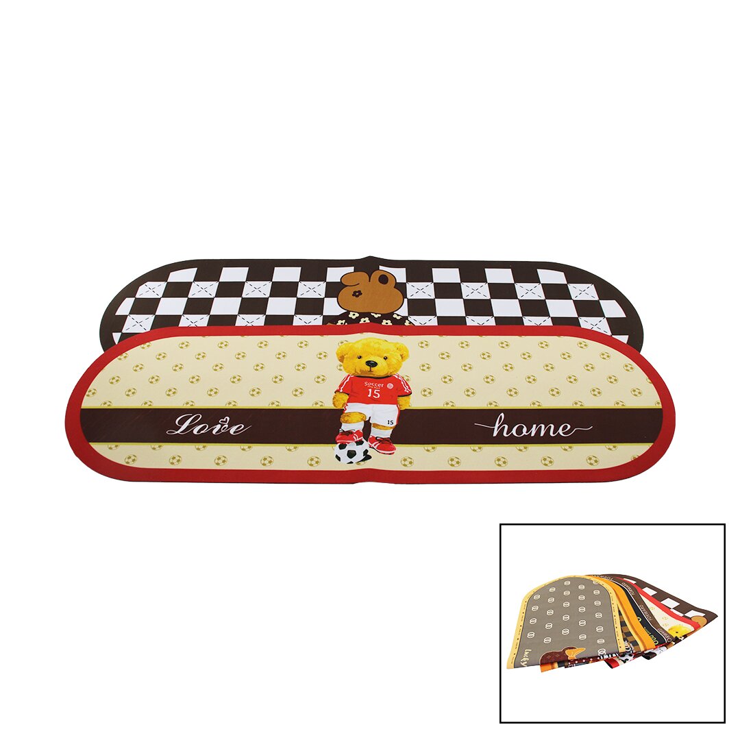 Oval Renkli̇ Desenli̇ - Resi̇mli̇ Su Emi̇ci̇ - Si̇hi̇rli̇  Banyo Paspasi Elasti̇k 116 X 37.5cm
