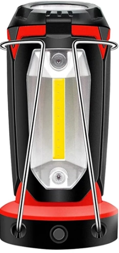 P-8801 Şarjlı Katlanabilir 3xcob Led+ 3w Led Çok Fonksiyonlu Kamp Feneri