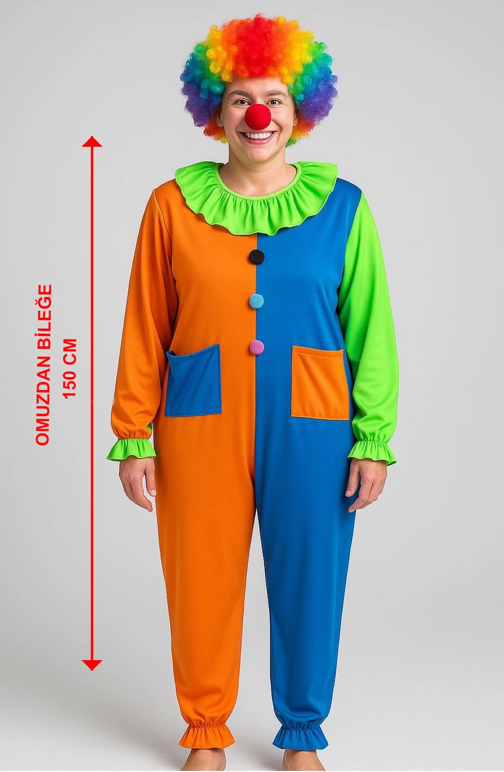 Palyaço Kostüm Seti 150 Cm