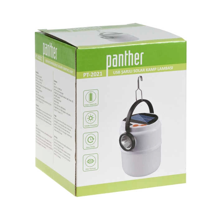 Panther Pt-2021 Usb Şarjlı Solar Kamp Lambası