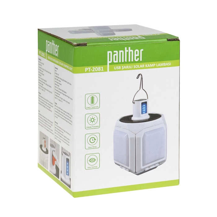 Panther Pt-2081 Usb Şarjlı Solar Kamp Lambası