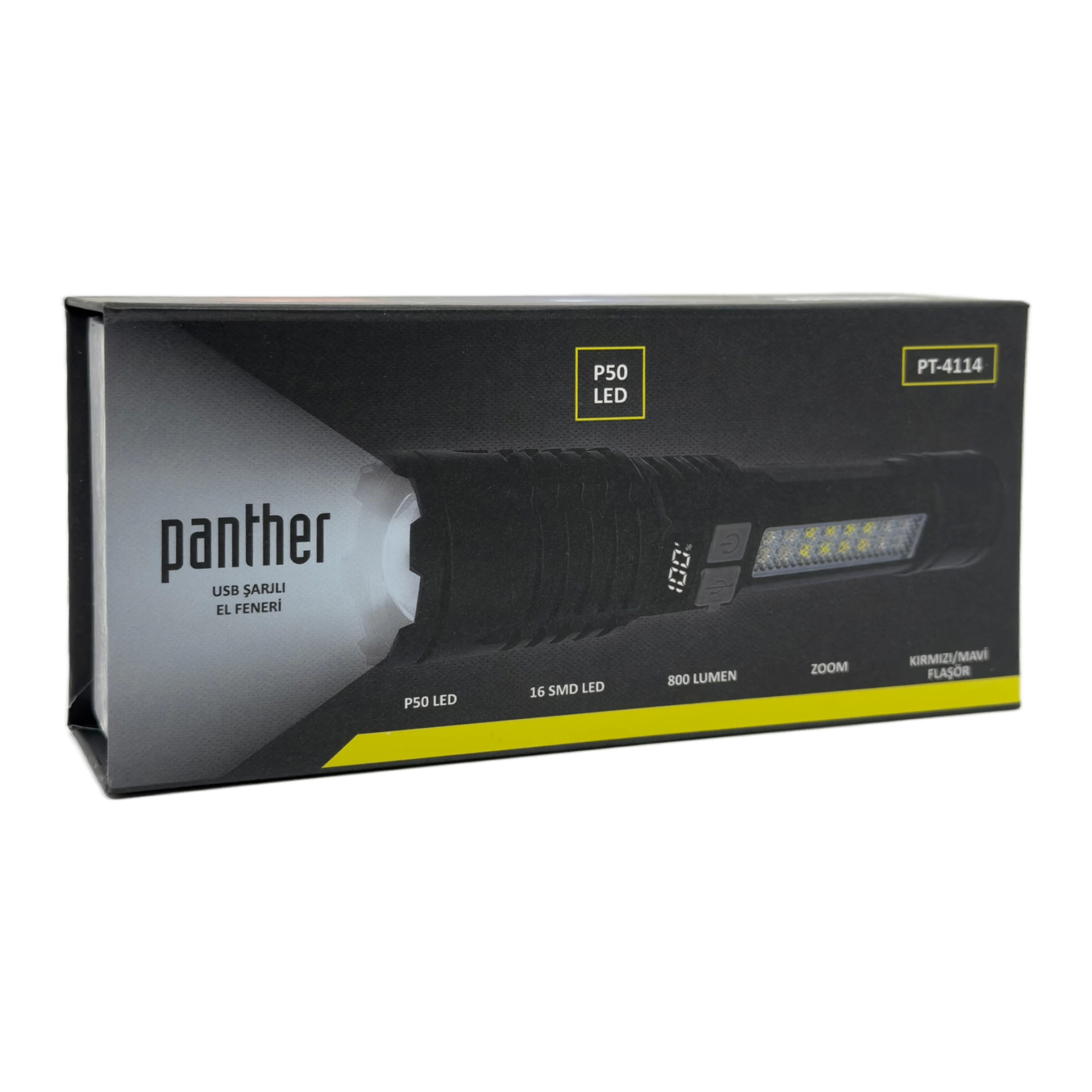 Panther Pt-4114 Usb Şarjlı El Feneri