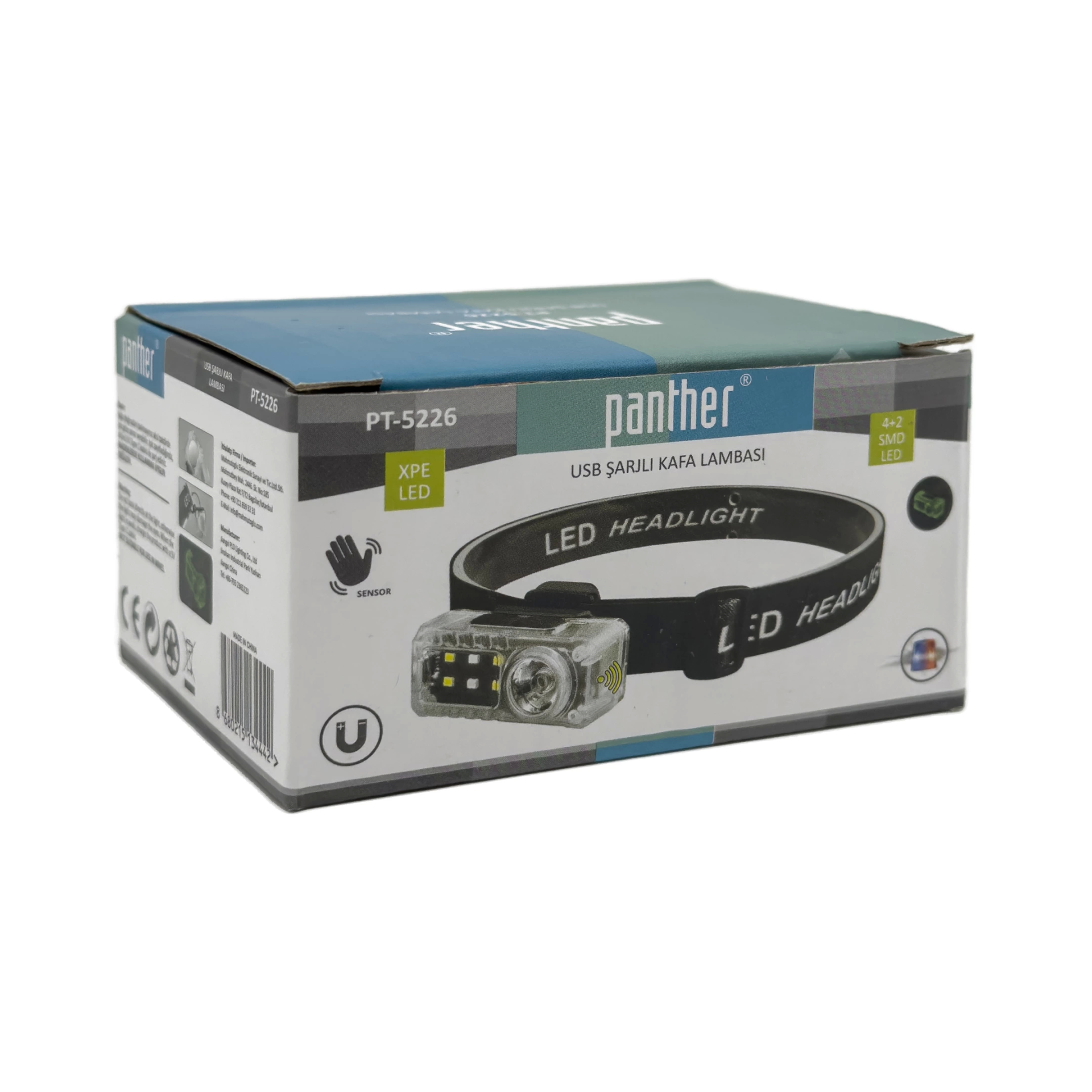 Panther Pt-5226 Usb Şarjlı Kafa Lambası