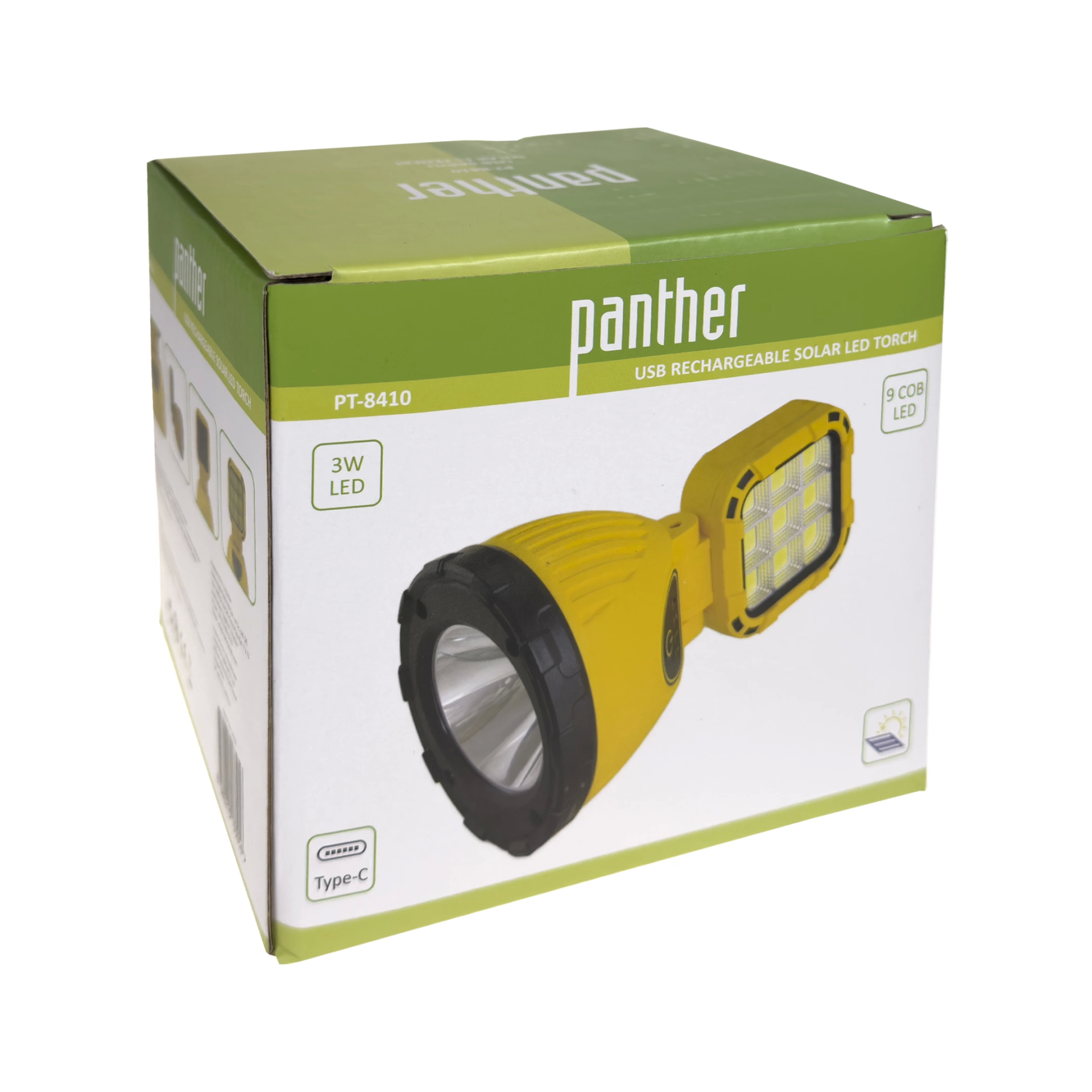 Panther Pt-8410 Usb Şarjlı Solar El Feneri