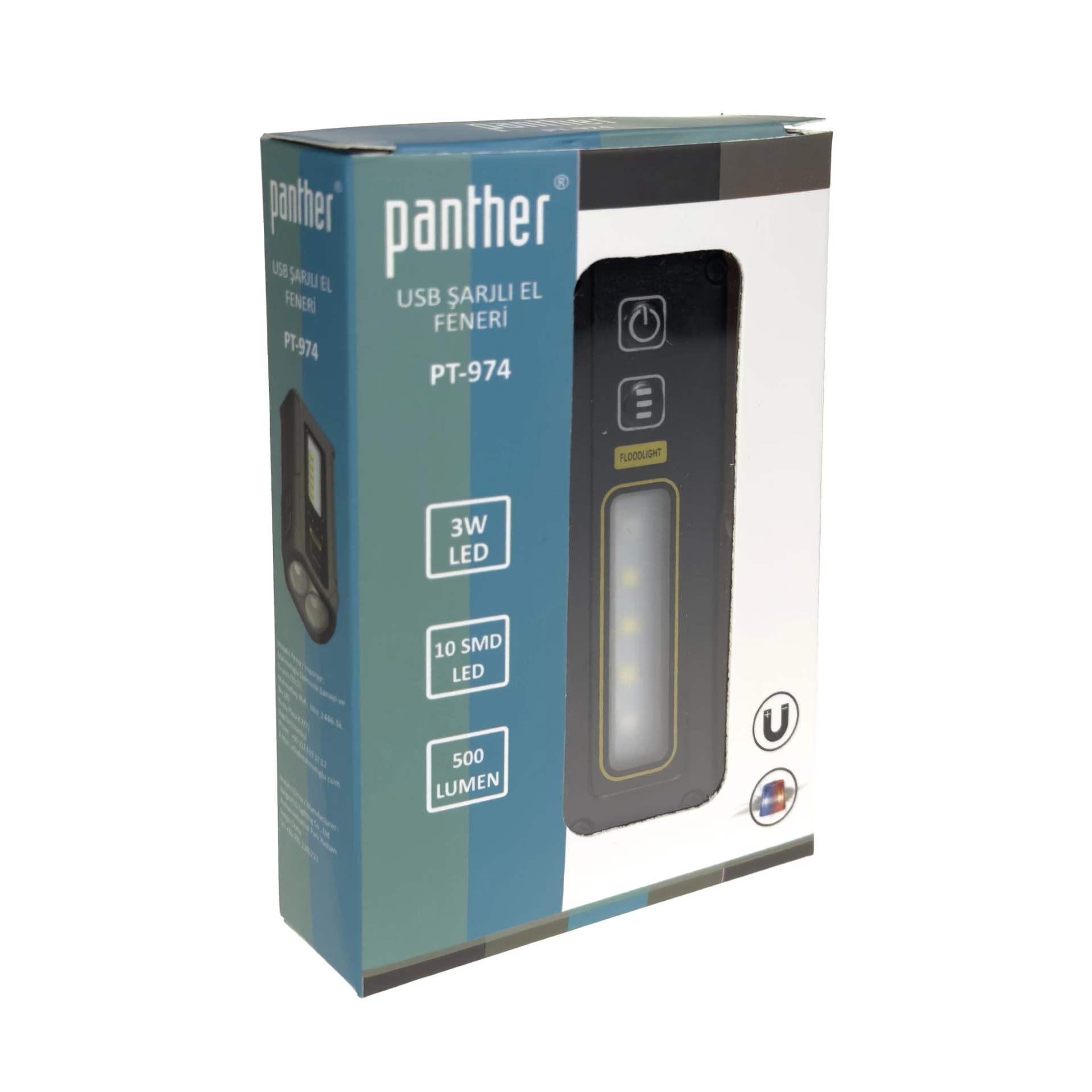 Panther Pt-974 Usb Şarjlı El Feneri