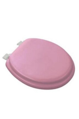 Pembe Yumuşak Klozet Kapak Büyük Puf 42X41 Cm