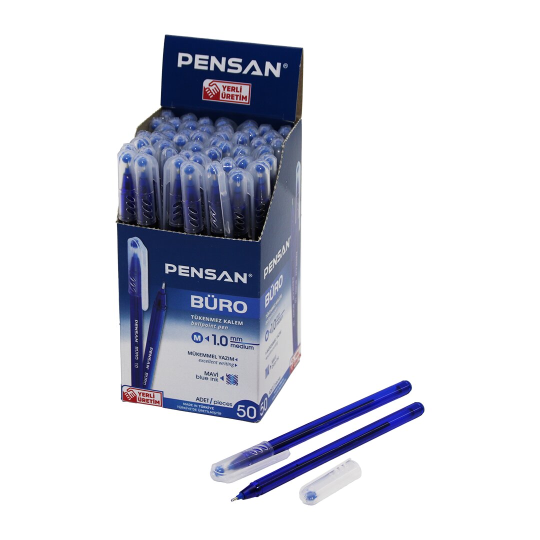 Pensan Büro Mavi̇ Tükenmez Kalem M-medi̇um - 1.0mm Uç